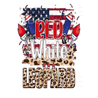Red White Leopard #5308 Sublimation transfers - Heat
