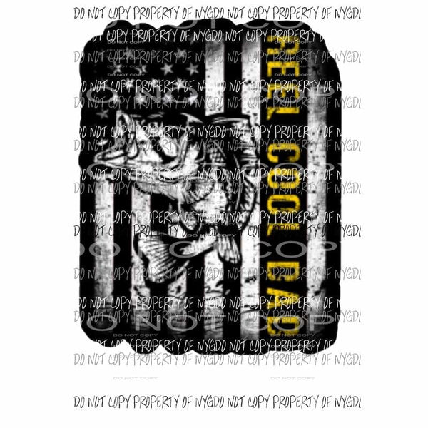 Reel Cool Dade Flag bass fish Sublimation transfers Heat Transfer