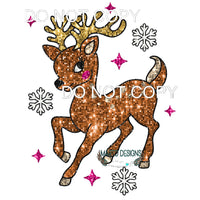 Reindeer #7766 Sublimation transfers - Heat Transfer Graphic