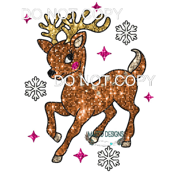 Reindeer #7766 Sublimation transfers - Heat Transfer Graphic