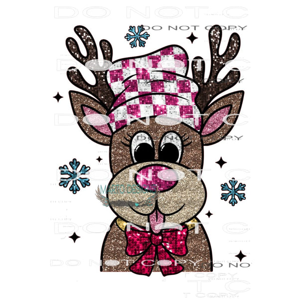 Reindeer #7781 Sublimation transfers - Heat Transfer Graphic