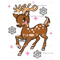 Reindeer #7796 Sublimation transfers - Heat Transfer Graphic