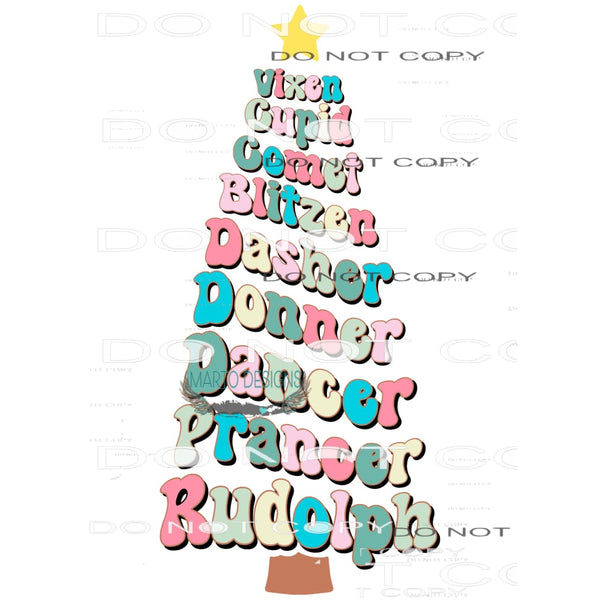 Reindeer #8094 Sublimation transfers - Heat Transfer Graphic