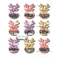 Reindeer #8561 Sublimation transfers - Heat Transfer Graphic