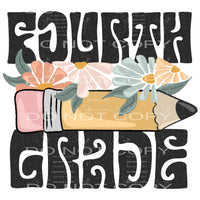 Retro GRADES Adult size PRE K TO 6TH GRADE Sublimation