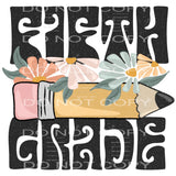 Retro GRADES Adult size PRE K TO 6TH GRADE Sublimation