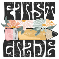 Retro GRADES PRE K TO 6TH GRADE KIDS Sublimation transfers -