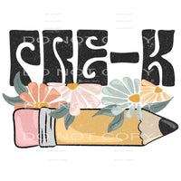 Retro GRADES PRE K TO 6TH GRADE KIDS Sublimation transfers -