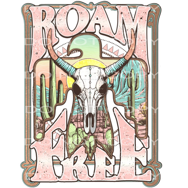 Roam free # 1025 - Heat Transfer Graphic Tee - women’s