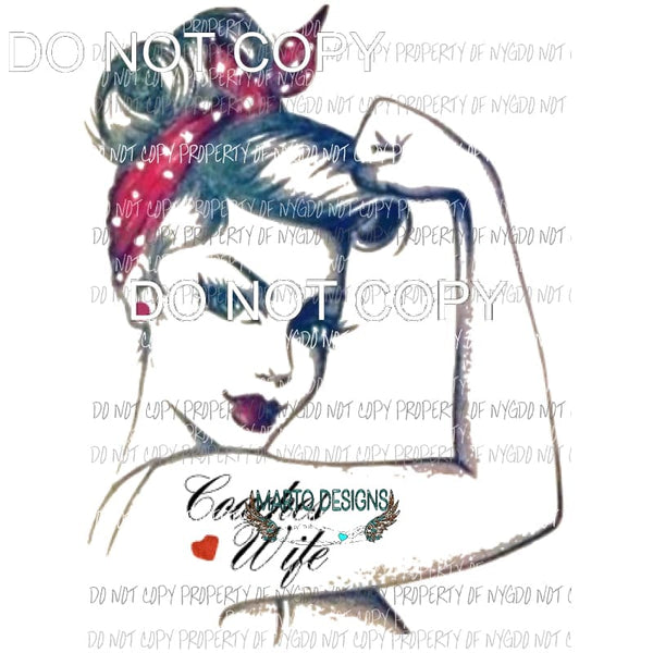 Rosie Coaches wife Sublimation transfers Heat Transfer