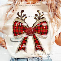 Rudolph nose bow # 25 Sublimation transfers - Heat Transfer