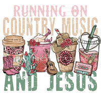Running on country music and Jesus # 839Sublimation