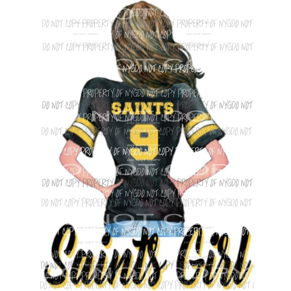 Saints Girl Jersey Sublimation transfers Heat Transfer