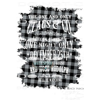 Santa Claus Plaid # 4404 Sublimation transfers - Heat