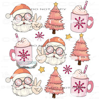 Santa Cocoa Tree #8170 Sublimation transfers - Heat Transfer