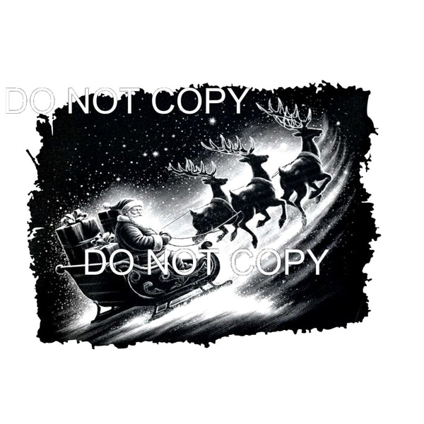 santa sleigh # 1134 Sublimation transfers - Heat Transfer