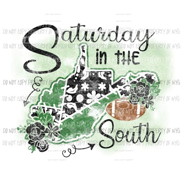 Saturday in the South # 2 distressed Marshall University football West Virginia Sublimation transfers Heat Transfer