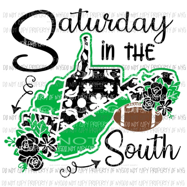 Saturday in the South Marshall football roses West Virginia Sublimation transfers Heat Transfer