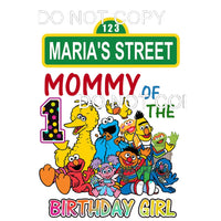 Sesame street Custom Name Mom dad sister etc of the if name