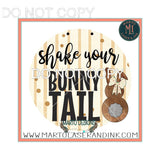 Shake Your Bunny Tail – 3D Wood Door Hanger Blank (DIY