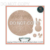 Shake Your Bunny Tail – 3D Wood Door Hanger Blank (DIY