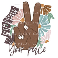 She fights her battles # 939 Sublimation transfers - Heat