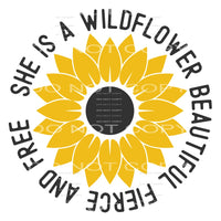 She is a wild flower # 363 Sublimation transfers - Heat