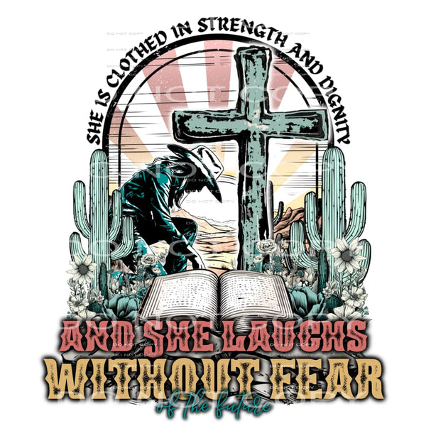 She is clothed in strength # 798 Sublimation transfers -