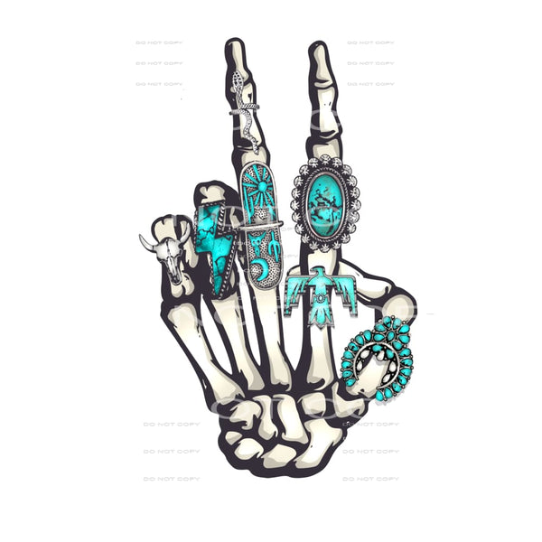 Skeleton Hand #5737 Sublimation transfers - Heat Transfer
