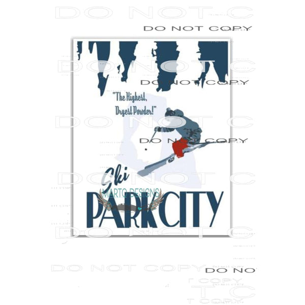 skiing 4 Sublimation transfers - Heat Transfer Graphic Tee