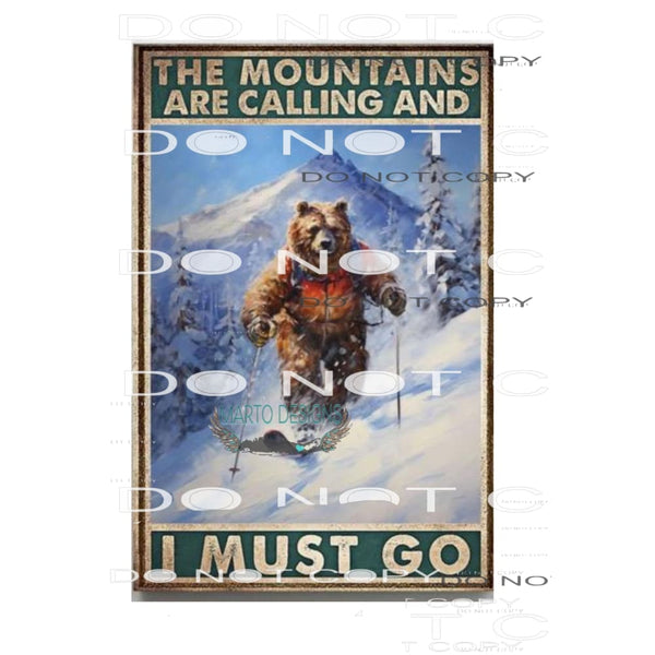skiing 7 Sublimation transfers - Heat Transfer Graphic Tee