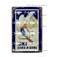 skiing 8 Sublimation transfers - Heat Transfer Graphic Tee
