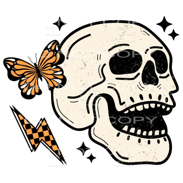 Skull #5569 Sublimation transfers - Heat Transfer Graphic