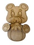 Bear # 102 PEEK A PAL Wood Laser Blank | DIY Craft Cutout | Paint-Ready