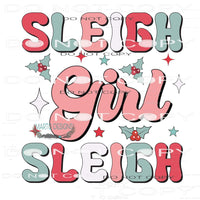 Sleigh Girl Sleigh #7810 Sublimation transfers - Heat