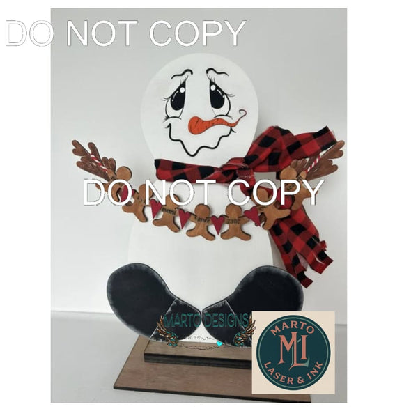 Snowman Gingerbread Digital laser File Ready to cut