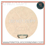 snowman round # 004 Wood Laser Blank | DIY Craft Cutout