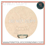 snowman round # 004 Wood Laser Blank | DIY Craft Cutout