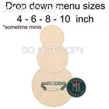 snowman shape # 003 Wood Laser Blank | DIY Craft Cutout