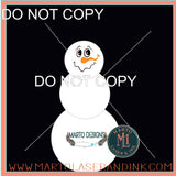 snowman shape # 003 Wood Laser Blank | DIY Craft Cutout