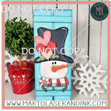snowman Valentine pallet sign # 013 Wood Laser Blank | DIY