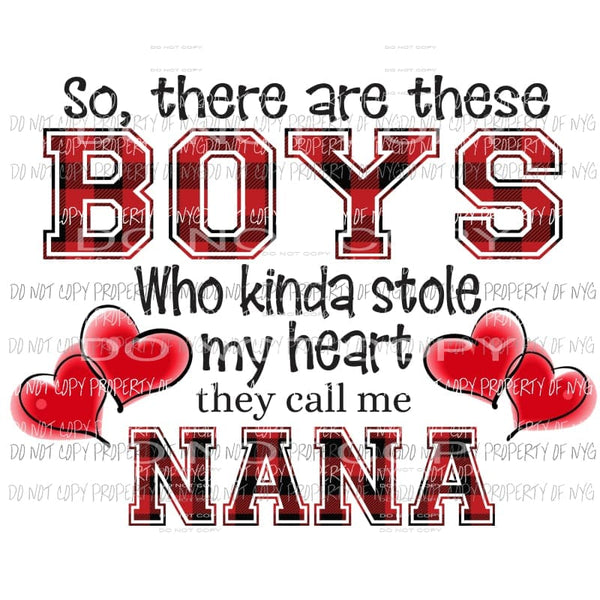 So There Are These Boys Stole My Heart NaNa Sublimation transfers Heat Transfer