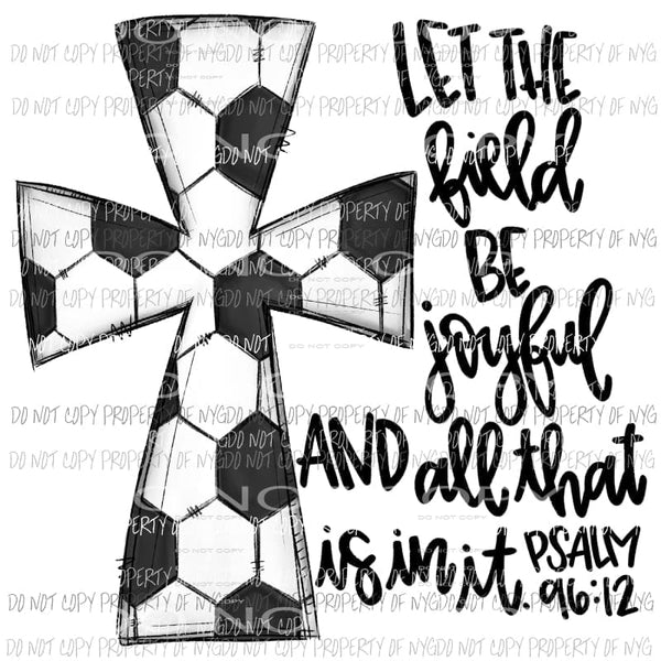 soccer cross with bible verse Sublimation transfers Heat Transfer