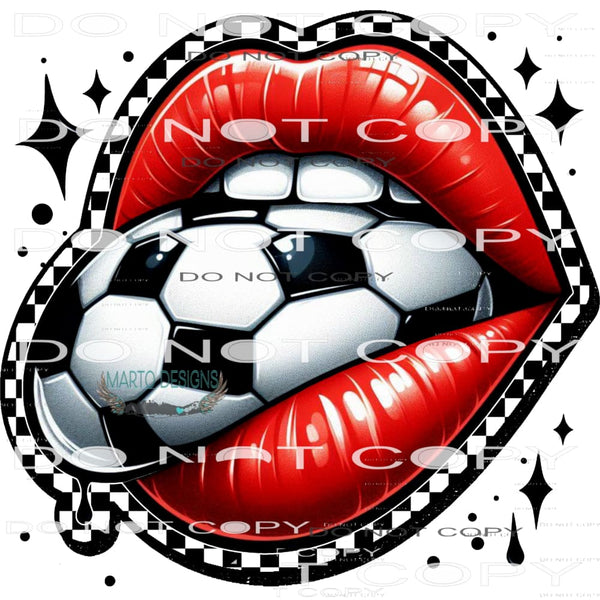 Soccer Lips #10302 Sublimation transfers - Heat Transfer