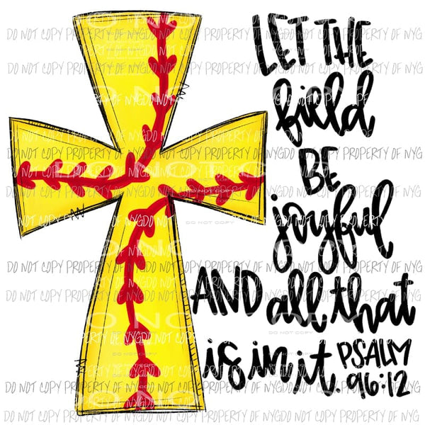 softball cross with bible verse Sublimation transfers Heat Transfer