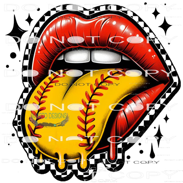 Softball Lips #10291 Sublimation transfers - Heat Transfer