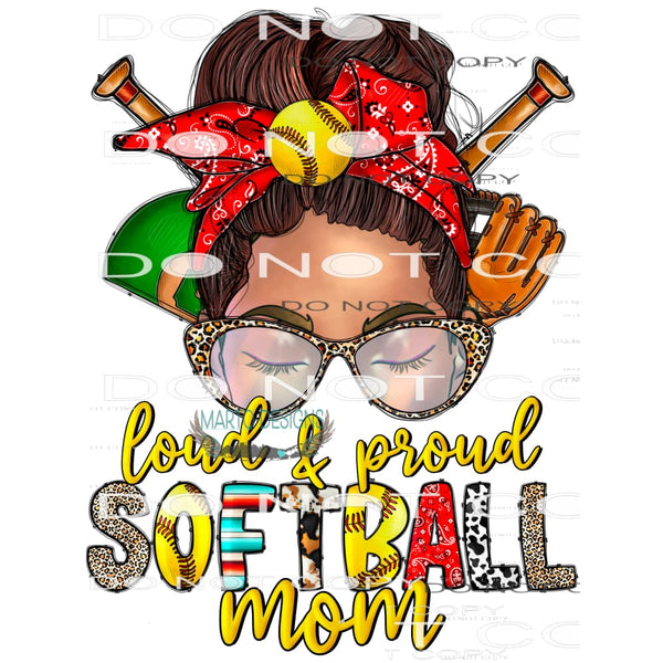 Softball Mom #10643 Sublimation transfers - Heat Transfer