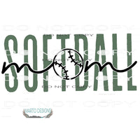 softball mom # 4425 Sublimation transfers - Heat Transfer