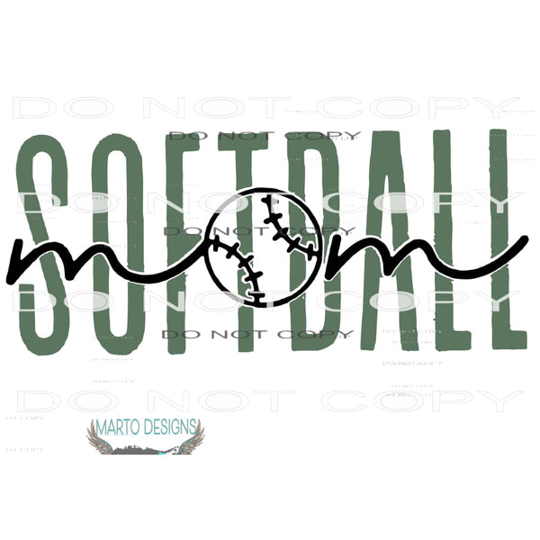 softball mom # 4425 Sublimation transfers - Heat Transfer