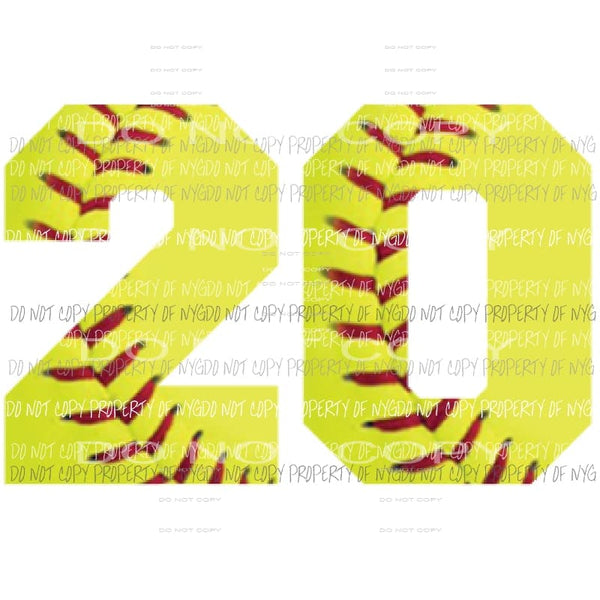 Softball numbers sublimation transfer Heat Transfer